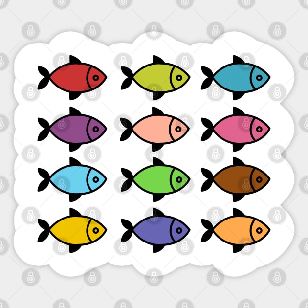 FISH PATTERN Sticker by jcnenm